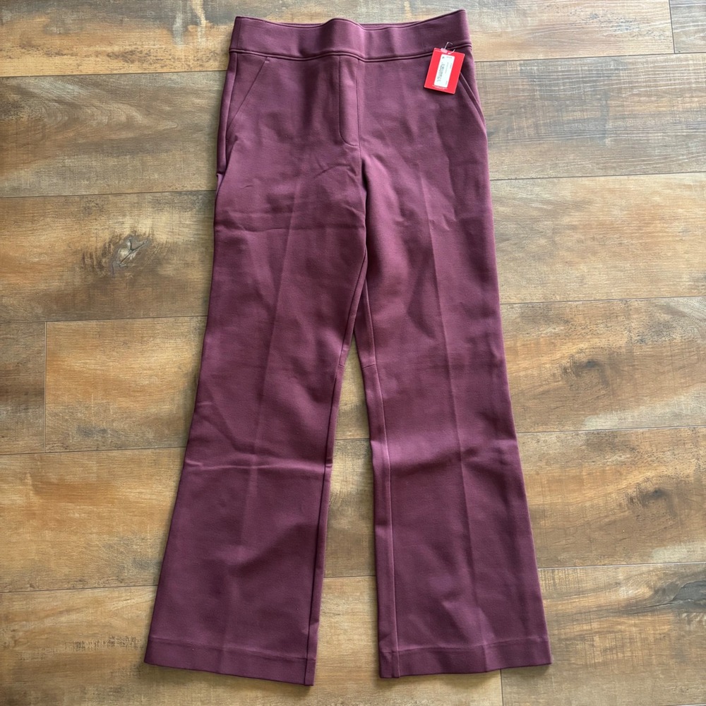 SPANX Perfect Fit Ponte Flare Pants Rich Plum/Chianti Jewel Tone Women's Small